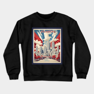 Atlanta United States of America Tourism Vintage Poster Crewneck Sweatshirt